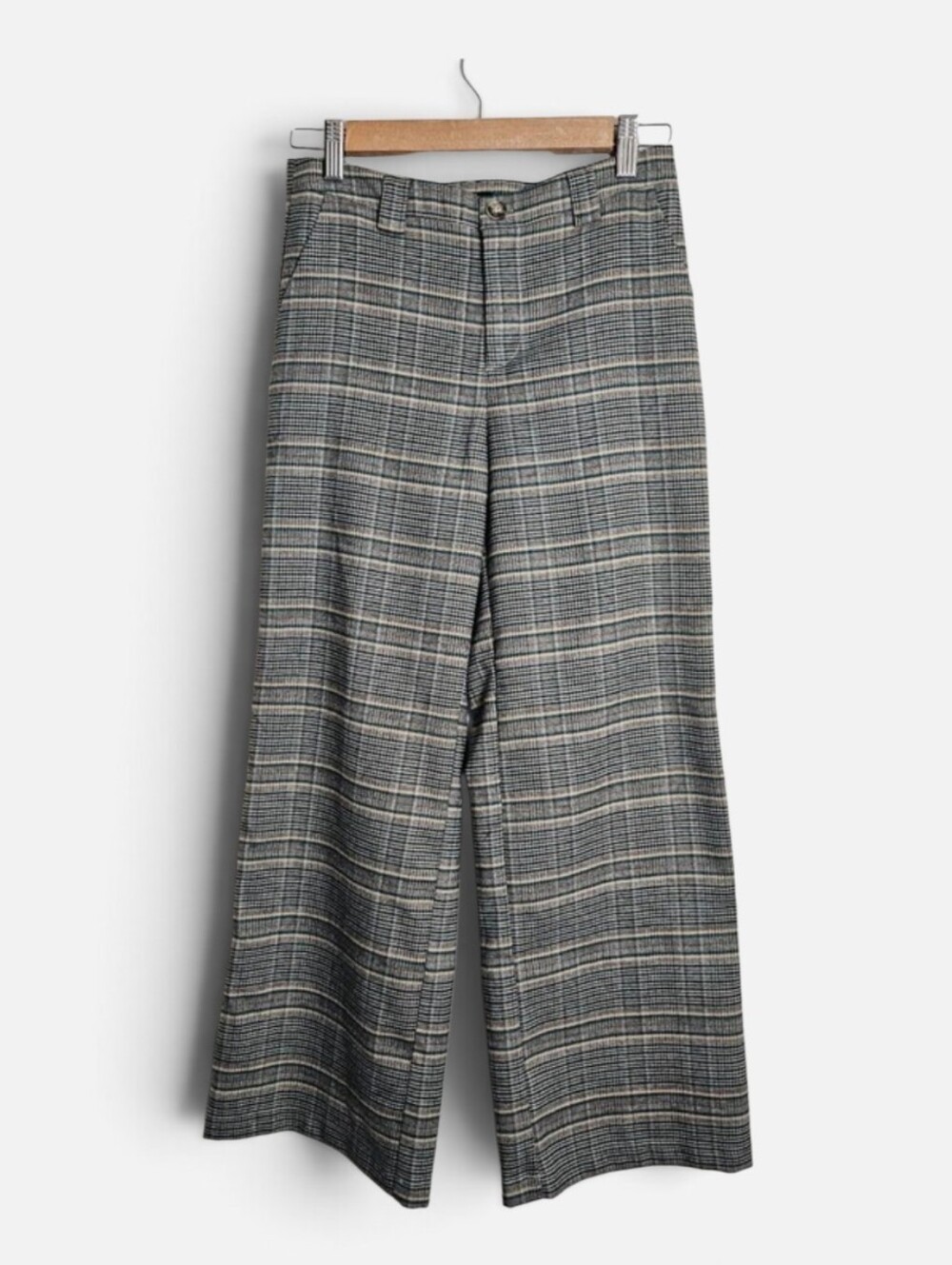 Forever 21 Girls Plaid Wide Leg Trousers Size 11-12 Preppy School Pants